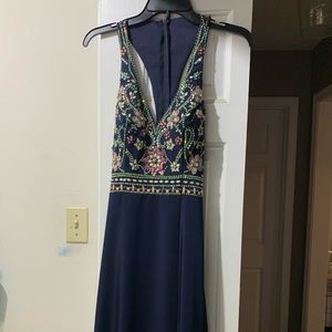 Size 2, navy blue, detailed top